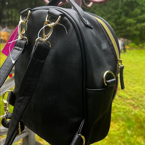 BETSEY JOHNSON Black Jewel Studded Backpack - Picture 5 of 9